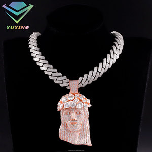 จี้แฟชั่นเพชรโมอิสซาไนต์ VVS รูปพระเยซู พร้อมใบรับรอง GRA มีสินค้าพร้อมส่ง ผ่านการทดสอบเพชร เงินแท้ 925 ของขวัญ - Product Image 5