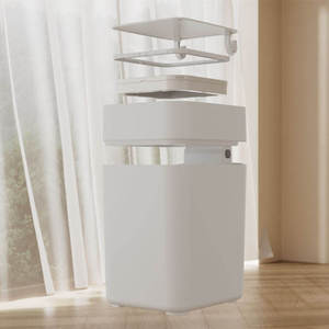 Cubo de basura rectangular inteligente para interiores, automático, con sensor eléctrico, de 17L, ABS, autosellante, con cambio de bolsa de basura, sin contacto. - Product Image 3