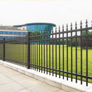 מעקה רחוב מודרני מצופה אבקה מגולוון עמיד בפני חלודה עבור וילה חיצונית, מלון, גינה, חצר, קניון, בית חולים - Product Image 2