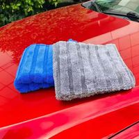 1200Gsm 60X90cm double face mixte peluche torsadée pile rayure microfibre boucle torsadée serviette de séchage de voiture pour Auto Detailing Wash