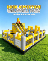 Château gonflable 3 en 1 avec toboggan, PVC 0,55 mm, château gonflable commercial pour la location, certifié CE EN14960