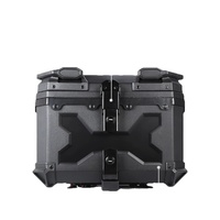 Boîte à bagages pour moto de grande capacité 45L en PP - Boîte arrière de moto durable et anti-poussière - Coffre de moto