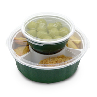 Bol à soupe de 300ml avec 1500ml couleur personnalisée Récipient de charcuterie jetable en plastique Emballage à emporter pour aliments Boîte à lunch ronde à double couche