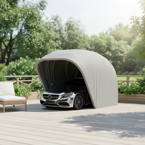 Abri de jardin Amas pour voiture, grand format 5.9x2.7x2.5m, portable, imperméable, durable, simple, pliable, toit en arche, galvanisé - Product Image 2