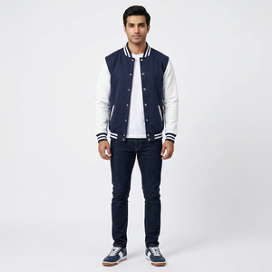 Veste universitaire pas chère en cuir et laine de haute qualité pour homme, idéale pour le baseball en extérieur, fabrication OEM, faible MOQ, vente en gros - Product Image 1
