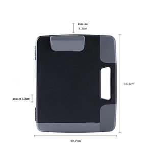 Porte-documents robuste noir avec poignée pour étudiants, enseignants, <span class=keywords><strong>parents</strong></span>, vente, utilitaire, industriel, professionnels de bureau - Product Image 3