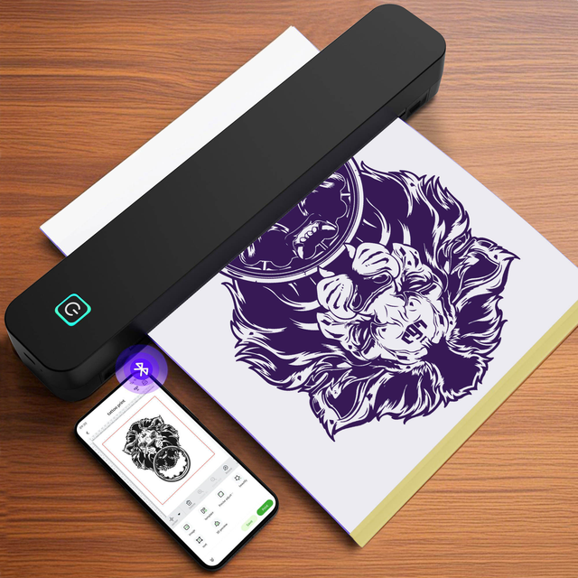 OEM Portable A4 Thermal Printer  Wireless   USB Compatible Phone Document Color Photo Receipt Usage Stock Thermal Paper