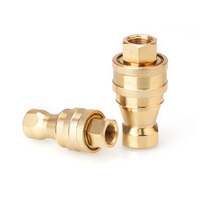 KZD ISO7241-B BSP/NPT Accouplement en laiton Coupleur de filetage rapide hydraulique à dégagement rapide