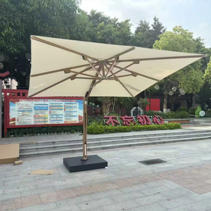 9 FT Modern Solar Powered Aluminum Patio Umbrella LED <b>Lights</b> <b>Push</b> Button Tilt Outdoor Furniture for Garden Deck Hotels Beaches - Product Image 4