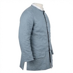 Manteau en laine pour homme, simple boutonnage, longueur standard, uniforme historique, vêtement d'extérieur - Product Image 2