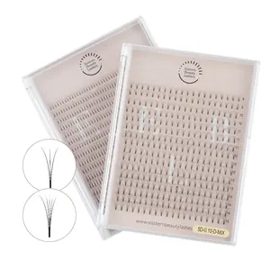 Profession elle koreanische vorgefertigte Fan Wimpern Super root Wimpern 3d 10d großes Tablett vorgefertigte Fans Mega Volume Wimpern verlängerung