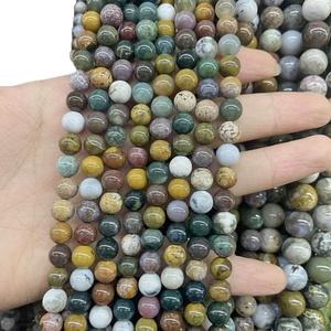Cuentas Redondas de <span class=keywords><strong>Jaspe</strong></span> Oceánico Natural de 6/8/10 mm, Cuentas Sueltas Pulimentadas y Lisas para Hacer Joyas, Pulseras y Collares, Venta al por Mayor - Product Image 5