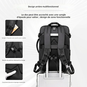 Sac à Dos Arctic Hunter Compression Sous Vide en Polyester Convertible Bretelles Escamotables Antivol 15.6 Pouces - Product Image 3