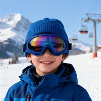 Lunettes de ski de fond, coupe-vent, pour alpinisme, cyclisme en plein air, sport, lunettes de protection blanches pour enfants S835
