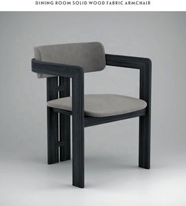 Silla de Comedor Nórdica Moderna Minimalista de Madera Maciza Retro con Brazos Curvos, Muebles para el Hogar Súper Cómodos - Product Image 4