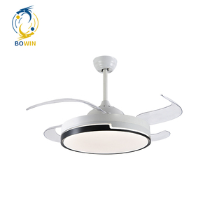 Ce RoHS Hot Bán hiện đại 42 inch có thể thu vào lưỡi quạt trần với ánh sáng với wifi điều khiển 6 tốc độ - Product Image 1