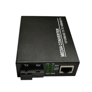 Convertisseur de média Ethernet vers <span class=keywords><strong>fibre</strong></span> optique monomode 10/100 Mbps 1310/1550 nm 1 port RJ45 20 km SC FTTH TCP, le plus vendu - Product Image 1