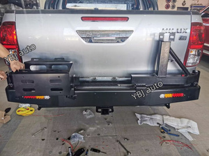 Accesorios para Auto YBJ, Parachoques Trasero de Acero para Land Cruiser FJ79 LC76 <span class=keywords><strong>PICK</strong></span> <span class=keywords><strong>UP</strong></span> con Soporte para Llanta y Soporte para Tanque de Combustible, Barra Protectora Trasera LC79 - Product Image 6