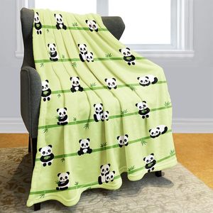 Couverture <span class=keywords><strong>panda</strong></span> personnalisée couverture en flanelle pour enfants adolescents adultes couverture douce chaude et légère pour canapé-lit voyage cadeaux pour amoureux des pandas - Product Image 2