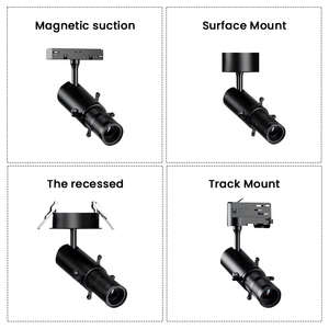 BESTCO Projecteur LED COB Moderne Rotatif à 355 Degrés 10W, Zoomable et Modulable, <span class=keywords><strong>Lumière</strong></span> sur Rail, Logo Gobo, Changement <span class=keywords><strong>de</strong></span> Couleur, pour <span class=keywords><strong>Musée</strong></span> - Product Image 3