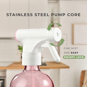 Wholesale pink Pump Hair Spray <b>Bottle</b> Luxury 350ml/500ml <b>Empty</b> <b>Plastic</b> Fine Mist Body Spray <b>Bottles</b> for Facial Cleanser - Product Image 3