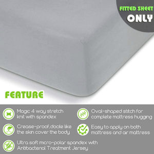 Натяжная простыня из эластичной ткани, натяжная простыня, только 4 способа, микро-трикотаж для стандартного матраса, трикотажная Простыня из 100% хлопка - Product Image 4