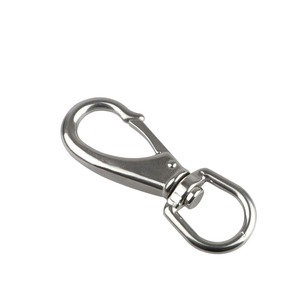 Crochets universels et boucles de chaîne en acier inoxydable 304/316, porte-clés à ressort pivotant pour promotions, mousquetons - Product Image 1