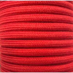 Cavo tessile rosso in cotone liscio da 15m, ideale per decorazioni e progetti fai-da-te, offrendo versatilità ed eleganza. - Product Image 1