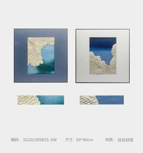 SJ Thiết Kế Nội Thất Trang Trí Nội Thất Trừu Tượng Trang Trí Sơn Tay Sơn <span class=keywords><strong>3D</strong></span> Kết Cấu Tường Lớn Nghệ Thuật Cho Phòng Khách Trang Trí - Product Image 2