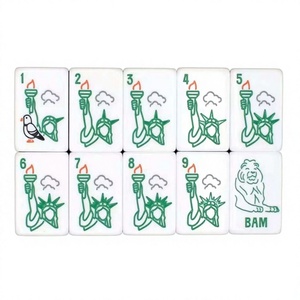 Tuiles de Mahjong Mini en Acrylique avec Logo Personnalisé, Jeu de Mahjong de Voyage pour 4 Joueurs, Pièces de Jeu en Cristal, Emballage Personnalisé - Product Image 2