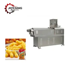 Factory Promotion Corn Rice Extruded Snack Machine Puffy Balls Curls Processing Line Extruders