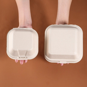 Caixas de Papel Kraft para Hambúrguer e Sushi, Descartáveis, Recicláveis, Ecológicas, Impermeáveis, de Materiais Reciclados, para Alimentos, Embalagens para Viagem - Product Image 6