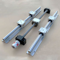 Rail de guidage linéaire SBR20 de 1000 mm avec bloc coulissant SBR20UU et jeu de vis à billes SFU1605 pour routeur CNC