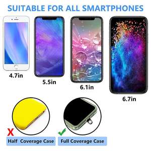 Clip de lien de corde suspendu de téléphone portable Ultra robuste en PVC Transparent avec pièce de fixation de Patch d'évent en métal Patch Anti-<span class=keywords><strong>perte</strong></span> - Product Image 6