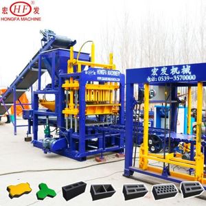 QT4-15S PLC Controlled <strong>Cement</strong> <strong>Block</strong> Machine For 2000-8000 Square Meter Medium Brick Factories - Product Image 1