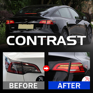 Nuevas luces traseras LED para Tesla Model 3 Model <span class=keywords><strong>Y</strong></span> 2019-2021 Modificado Plug and Play Señal de funcionamiento Luces de freno de parada trasera - Product Image 2