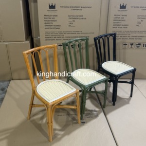 Chaise pour enfants en rotin faite à la main de haute qualité, location pour fêtes, mariages, événements, décoration, meubles en rotin naturel écologiques pour enfants - Product Image 6