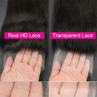 CLJhair Cabello Remy Indio, Cierre de Encaje 5x5, Extensiones de Cabello Virgen HD al por Mayor para Distribuidores
