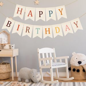 Birthday Party Triangular String Flag Birthday Party Banner with Triangular String Flag <strong>Alphabet</strong> Pulling Flag for Celebrations - Product Image 5