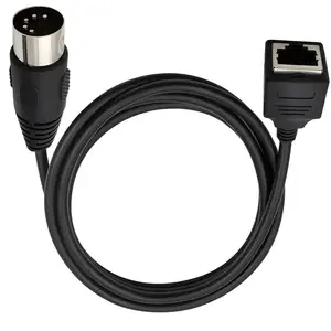 DIN 5PIN Male to RJ45 Female cable for MIDI