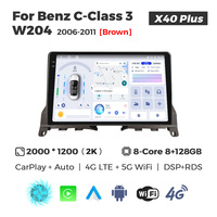 MEKEDE X10 X40 Android 15 8G 128G IPS DSP Lecteur vidéo radio pour voiture pour Mercedes Benz Classe C 3 W204 S204 2006-2011