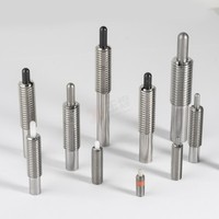 Plongeur à ressort à fente avec bride hexagonale en acier inoxydable 304 poli, haute qualité, personnalisé, M3 M4 M5