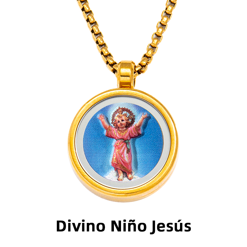 Divino Enfant Jésus-Camée dorée