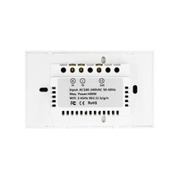 Interrupteur intelligent Hooanke ETL 100-240V à charge résistive pour application Alexa Google Home, panneau tactile, PC ignifuge, OEM&ODM