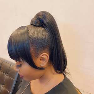 Queue de cheval <span class=keywords><strong>avec</strong></span> <span class=keywords><strong>frange</strong></span>, cheveux longs de 30 pouces, Fiber synthétique, résiste aux hautes températures, cordon de serrage, nouveauté - Product Image 6