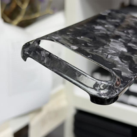 Étui de téléphone ultra fin en fibre de carbone, antichoc, protection professionnelle, texture forgée, trous précis et larges pour iPhone