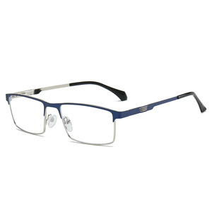 Lunettes œil de chat rectangulaires pour hommes, bloquant la lumière bleue, alliage d'or fauve classique, charnière élastique 2025 - Product Image 2