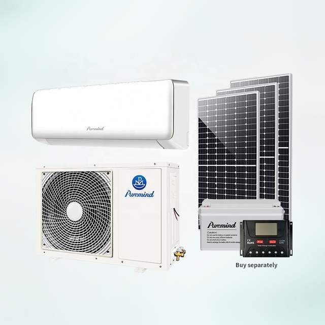 Gree 9000-24000 Btu 48V AC Solar Powered Hybrid DC Grid Mini Split Air Conditioner French Support Energy-Saving App-Controlled