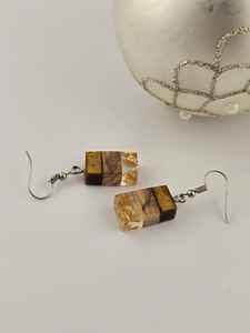 Fashionable <b>Resin</b> And Wooden Earrings Lightweight Handmade Jewelry Nature Inspired Design Perfect For Everyday Wear Or Special - Product Image 6