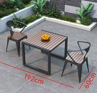 Chaises de table à manger pour parc/cour extérieure industrielle Chaise de table de barbecue en bois plastique fer anti-brûlure imperméable